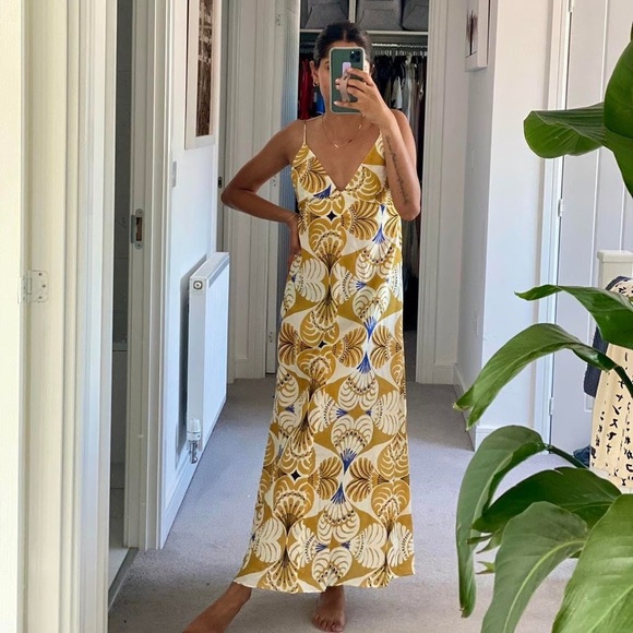 Zara Dresses & Skirts - Zara Strappy Printed Midi Dress Blogger Favorite XL Cotton Vacation Hawaii